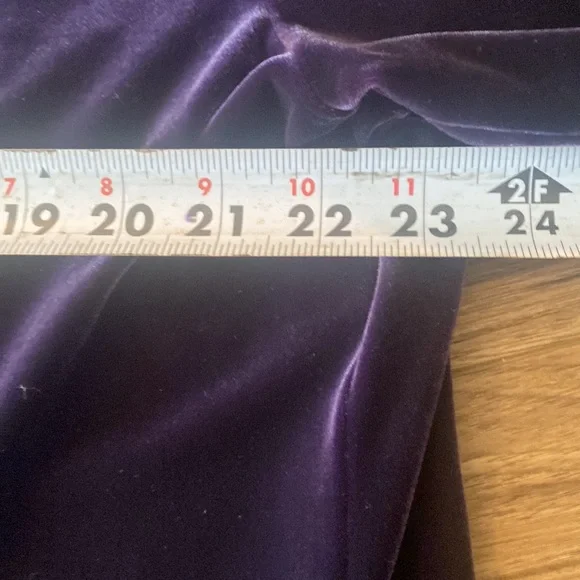 Vintage NWT Talbots Dress Large Purple Velvet Maxi Holiday Christmas Party Event - Picture 7 of 10